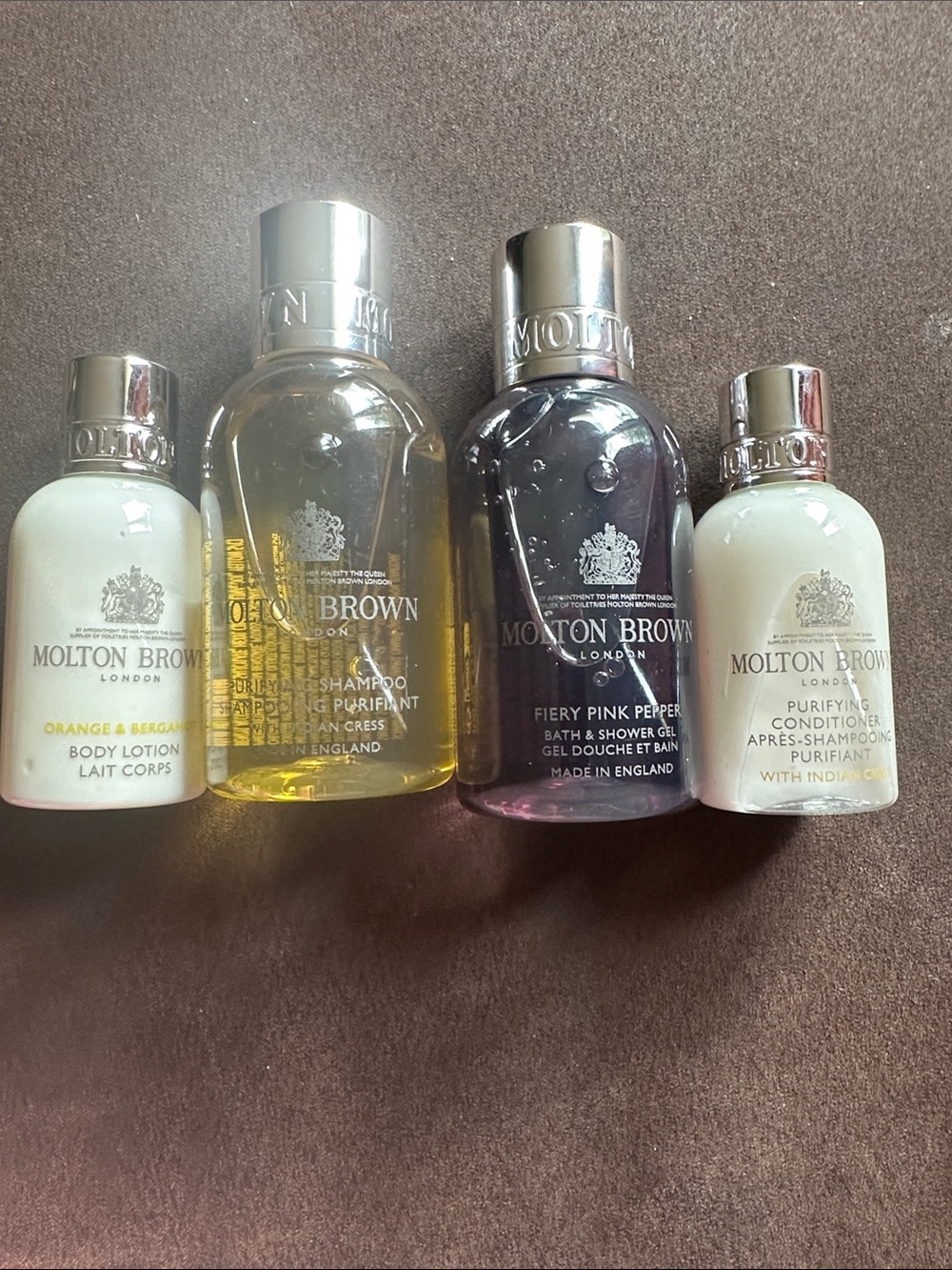 Molton Brown Travel Bath & Body Set - White, Yellow, Purple